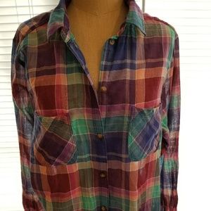 Plaid camp shirt